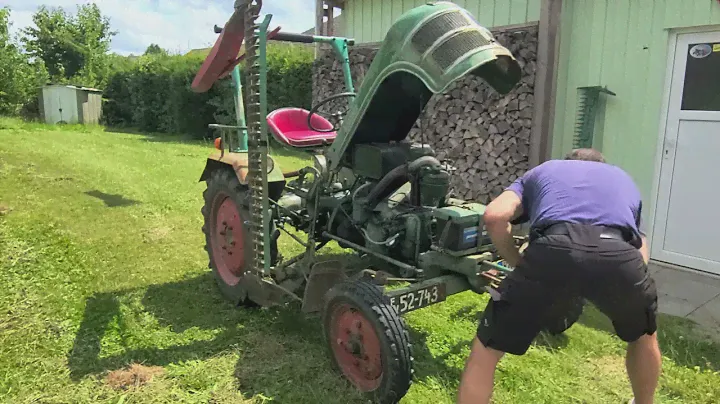 Kramer KL11 starten mit Handkurbel...