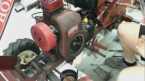 1974 Wheelhorse C160-8 Tecumseh powered tractor.   First start after rebuilding Original carb.