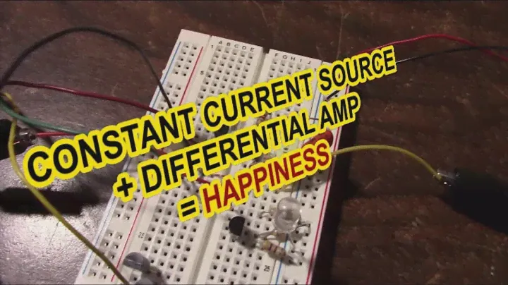Adding a constant current source to a differential amplifier to improve common mode rejection