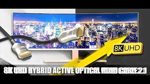Hybrid Active Optical HDMI 2.1 cables CL3 rated 8K@60Hz or 4K@120Hz – 25 Feet to 330 Feet