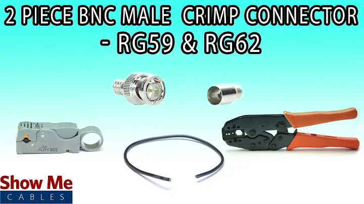 2 Piece BNC Male Crimp Connector For RG59 & RG62 - Perfect For DIY Installs!